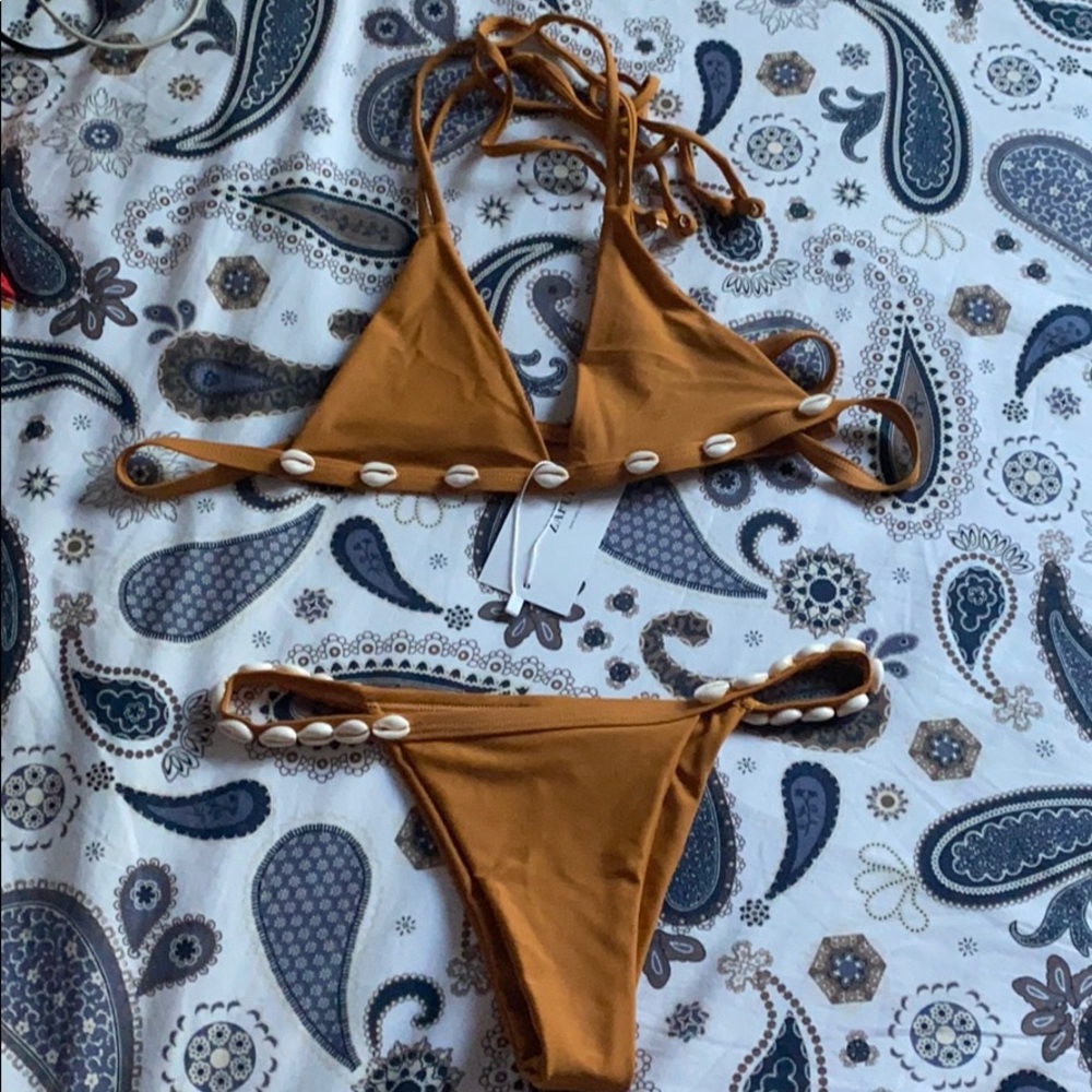 Zaful Shelled String Bikini